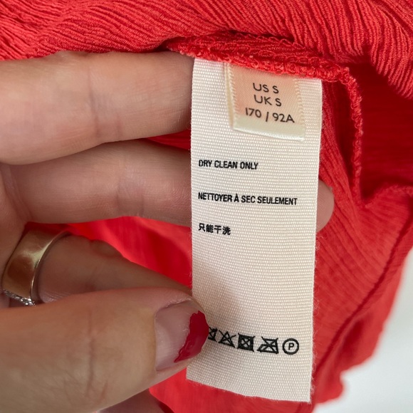 Free People S Red Gauzy Wrap Check On It Blouse Top - Picture 11 of 12